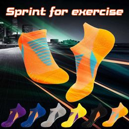 Sports Socks 5 Pairs Cotton Men Fitness Adend Fast Dry Short Towel Bottomthic Bottom Cycling Outdoor Basketball Running L221026