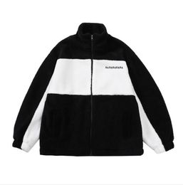 Cappotti di lana da uomo invernali Giacche di stilisti per uomo Cappotto di pelliccia da donna Parka con lettere Giacca a vento casual Cerniera Streetwear 5 stili