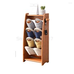 Clothing Storage Wooden Modern Simple Slipper Rack Solid Wood Multi-layer Shoe Household Bathroom And Hall Cabinet Portable