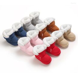 First Walkers Born Baby Shoes For Boys And Girls In Winter Plus Velvet Warm Soft-soled Toddler Casual Walking