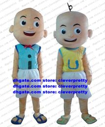 Upin & Ipin Bald Child Monk Mascot Costume Adult Cartoon Character Outfit Suit Early Childhood Teaching Vehicle-free Promenade No.4797