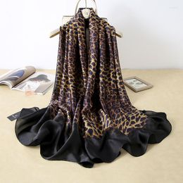 Scarves Autumn 180X90CM Beach Shawls 2023 Design Sunscreen Luxury Leopard Print Muslim Muffler Winter Style Long Scarf