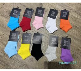 2023-High Quality Ankle Socks Street-style Printed Candy Colors Cotton Short Socks For Men Women