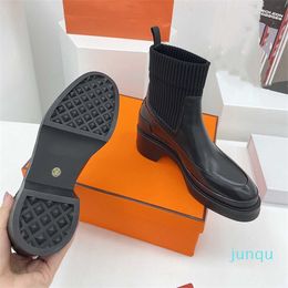 Boots New style Martin boots in autumn and winter of 2022 women's thin elastic wool short boots 088