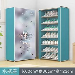 Clothing Storage Simple Assembled Shoe Cabinet 12 Constellation Non-woven Cloth Men And Women Home Rack