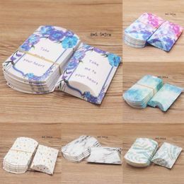 Gift Wrap 10pcs Mini Marble Pattern Flower Bird Printing Packaging Box Kraft Paper Pillow Shape Candy Wedding Favor Boxes Hom