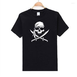 Men's T Shirts Men Casual Cotton Brand TShirts Pirate Skull Personalised Custom T-shirt Men's Funny O-Neck Short Sleeve Tee Shirt