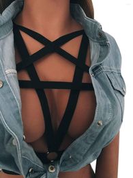 Yoga Outfit Women Sexy Bandage Hollow Swimwear Bra Strappy Corset Push Up Bikini Tops Lace Bustier Underwear