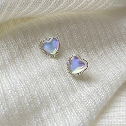 Backs Earrings Moonlight Resin Opal Clip No Hole Ear Clips Women Mirage Mini Heart On Earring Without Piercing Minimalist