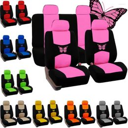 Car Seat Covers Fashion Universal Cover Full Set Butterfly Protection Women Interior Accessories