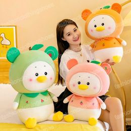 25/30/45cm Lovely Fruit Duck Plush Toy Cute Orange Strawberry Watermelon Duck Stuffed Animals Super Soft Dolls Gifts For Kids