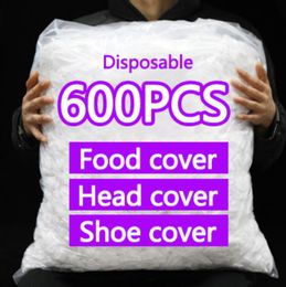 Disposable Food Cover Elastic Plastic Wrap Food Storage Grade Lids Shoe Cover Shower Headgear Bowls Caps Fresh Saver Bag Dust Wholesale