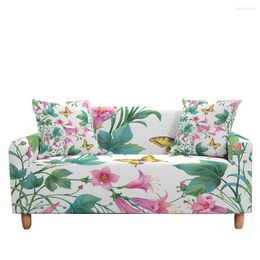 Chair Covers Rose Flower Elastic Sofa Cover For Living Room Butterfly Slipcover Sectional Couch Corner Spring Decoration