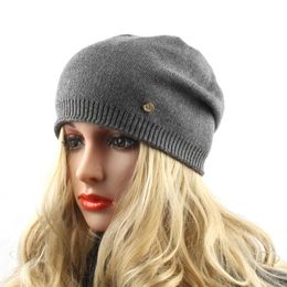 Beanie/Skull Caps 2022 New Winter Hat Bonnets For Women Cashmere Wool Knit Hat Fashion Warm Cap Female Skullies Beanies T221020
