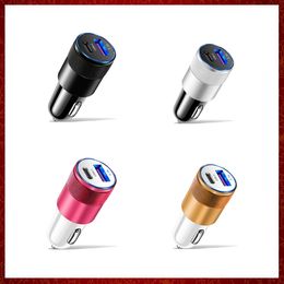 66W USB Car Charger Quick Charge 3.0 Type C Fast Charging Phone Adapter For iPhone 13 12 11 Pro Max Redmi Huawei Samsung S21 S22 Car-Charge Auto Electronics Free ship