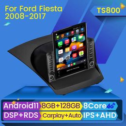 Android 11 Car dvd Radio Player for Ford Fiesta 2009-2017 Tesla Style 2 Din Multimedia Stereo Carplay Navigation GPS Autoradio BT