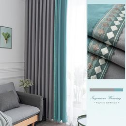 Curtain 2022 Blackout Curtains For Living Room Para Salon Cortinas Rideau Nordic Modern Minimalist Full Shades High-end