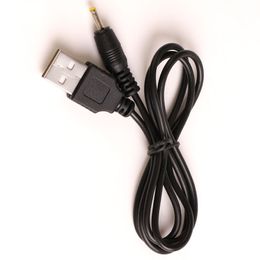 70CM Black Power Cables USB Port To 2.5mm DC Barrel Jack Connector Wire Cable