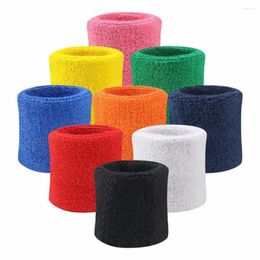 Wrist Support 1Pair Cotton Fibre Soft Bands Sweatbands Sports Brace Wrap Sweat Wristband Tennis Squash Badminton Gym