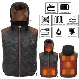 Blankets Men USB 8 Heating Areas Vest Jacket Winter Electric Heated 3-speed Temperature Control Waistcoat For Sports M-3XL Blanket