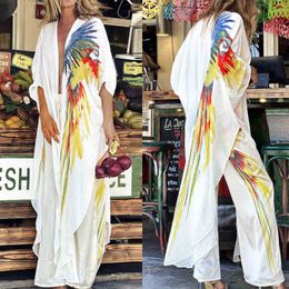 Casual Dresses Chiffon Bikini Long Cover-ups Women Kaftan Beachwear Swimsuit Bikini Cover Bathing Suit Summer Beach Coverups Cardigan Coats X0726