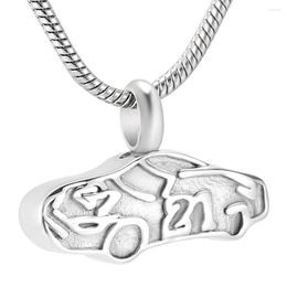 Chains IJD10004 Stainless Steel Cremation Car Casket Keepsake Necklace For Ashes Urn Of Loved Memorial Pendant Jewellery