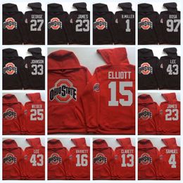 15 Elliott Ohio State Buckeyes Hoodie 97 Bosa 2 Carter 4 Samuel 12 C.Jones 16 Barrett B.Miller NCAA College Football Trikot