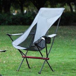 Camp Furniture Outdoor Foldable Fishing Chair Portable Oxford Cloth Backrest Seat Aluminium Camping Picnic Chairs Ultralight BBQ Beach