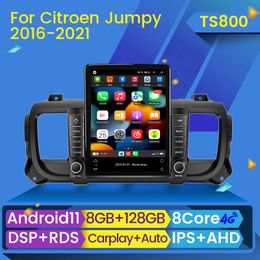 Araba dvd Radyo Çalar Peugeot Expert 3 Citroen Jumpy 3 SpaceTourer 2016-2021 Ses CarPlay Android Oto GPS No 2 Din