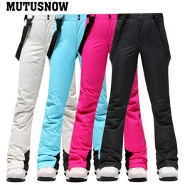 Skiing BIB Pants 2020 New Winter Women Outdoor High Quality Windproof Waterproof Warm Snow Trousers Snowboarding Brand L221025