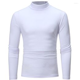 Men's T Shirts 2022 Autumn Men Long SleeveCasual Winter High Collar Pullover O Neck Thin Section Underwear Top T-shirt Tops