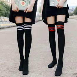 Women Socks Micro Pressure Show Thin Legs Over Knee Japanese JK Cylinder Four Seasons Black White Whom Rung Thigh-high Stockings