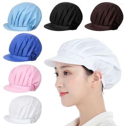 Berets Chef Hat Kitchen Cooking Cap Food Service Hair Nets Chic Work Accessories Women Bandage Adjustable Solid