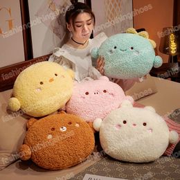 35cm Kawaii Cartoon Animal Plush Pillow Cute Stuffed Bear Rabbit Frog Pig Doll Sofa Chair Cushion For Women Girls Birthday Gift