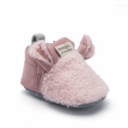 First Walkers Baby Girl Shoes Winter Warm Cute Cartoon Ear Born Toddler Boy Soft Sole Infant Crib 0-18M