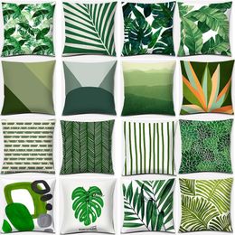 Pillow Case Forest Simple Green Modern Decoration Series Gift Home Office Bedroom Sofa Car Cushion Cover