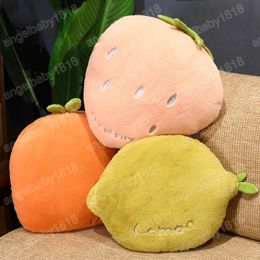 40cm Cute Strawberry Lemon Plush pillow simulation Fruit Series Persimmon Orange Stuffed Cushions Children Sleeping Dolls