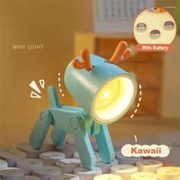 Table Lamps DIY Mini Puppy Night Light With Battery LED Cute Lamp Pet Home Bedroom Decoration Ornaments Small Creative Gift