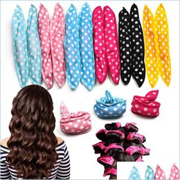 Hair Band Dhs Night Sleep Soft Diy Styling Foam Roller Tools Magic Flexible Curler Innovative Hair Rollers Polka Dot Drop Delivery 2 Dhzjs