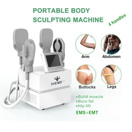 4 Handle Muscle Building Sculpting Weight Reduction Machine Body Massager Device with RF Tech Hip Lifting Beauty Equipment EMS Body Contouring