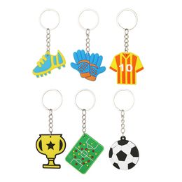 PVC World Cup Keychain Creative Gloves Football Sports Keychain Pendant Promotional Gift Key Chain Keyring