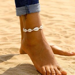 Anklets 2022 Bohemian Shell Anklet For Women Woven Natural Foot Jewellery Summer Beach Barefoot Bracelet Ankle On Leg Chain Girl