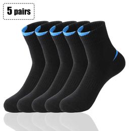 Sports Socks 5 pairs/party Mens Running Casual Adend Outdoor Sport Cotton men Black White Soft Summer for Male 38-45 L221026