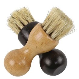 Gourd Shape Shoe Clean Hair Brush Oiled Polishing Ash Removal Cleaning Beech Furniture Sundries Ground Cleans RRA207