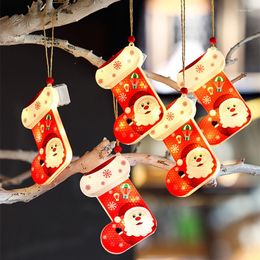 Strings Christmas Tree Santa Snowman Sock LED Fairy Lights Decoraitons For Home Room Outdoor Navidad Decor Year Gifts Noel