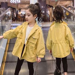 Coat Japan Korean Style Spring Autumn Children Kids Streetwear 2022 Brand Kpop Girls Trench Raincoat Loose Outerwear Jacket