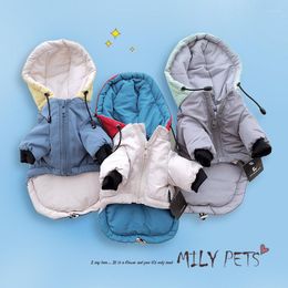 Dog Apparel Autumn And Winter Pet Clothes Robot Pattern Thick Warm Cotton Jacket Comfortable Trend Coat