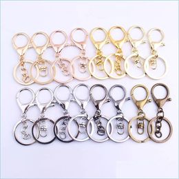 Keychains Lanyards Key Chains Holders Jewellery Findings Components Lobster Clasp Keyring Making Supplies Good Quality 12 Styles Dro Dhb4Y