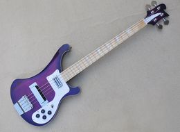 4 Strings Purple Electric Bass Guitar with Maple Fretboard Providing Customised Service