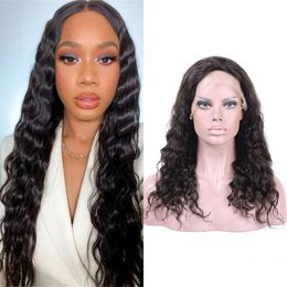 Loose Deep Wave Lace Front Wigs for Women Pre Plucked Malaysian Human Hair Wig Bleached Knots